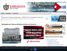 Tablet Screenshot of embajadadecuba.com